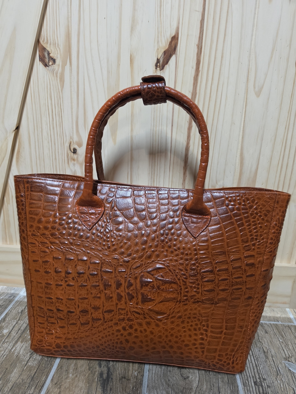 Genuine Ameican Alligator Leather Tote Bag New Unused - Picture 11 of 12